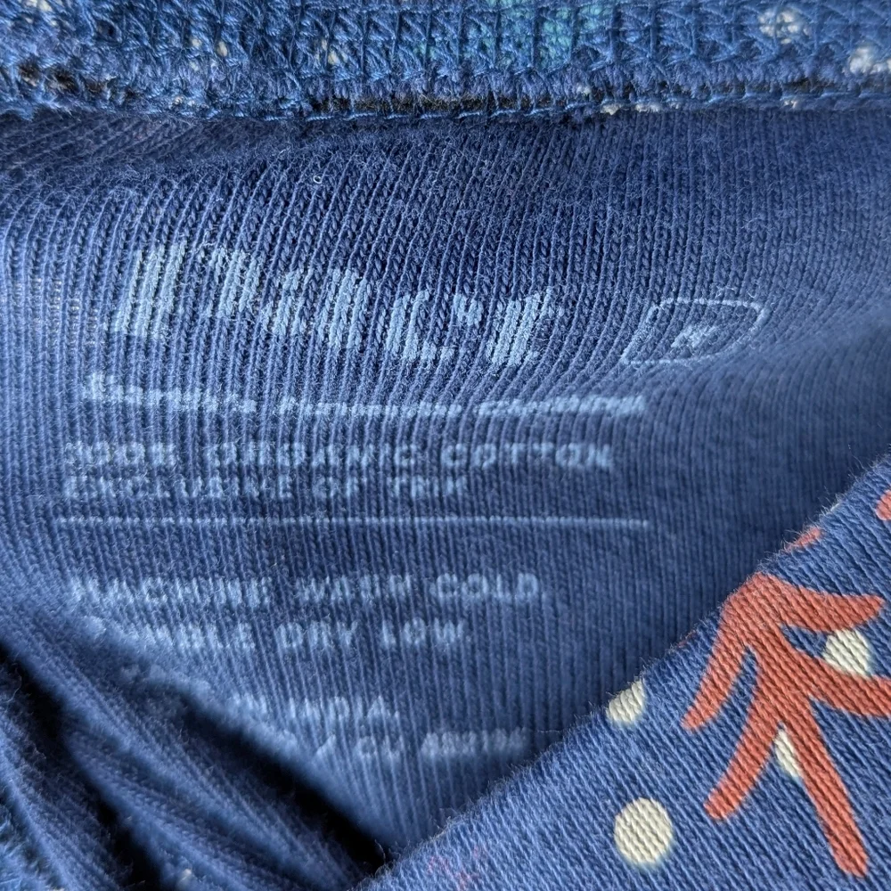 Pact Hibernation Navy Blue Snowy Trees Pajama Set Size Medium